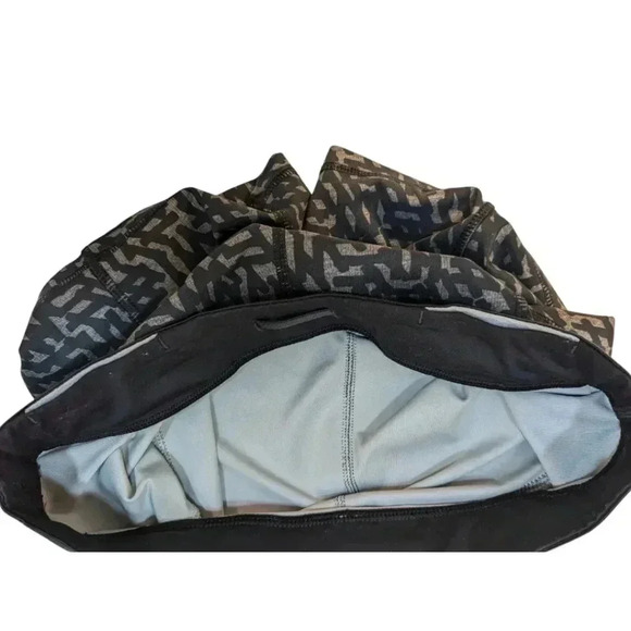 Lululemon Athletica Shorts Run Inspire Grey/Black Graphic Print SZ 4 Exc cond - Picture 4 of 4